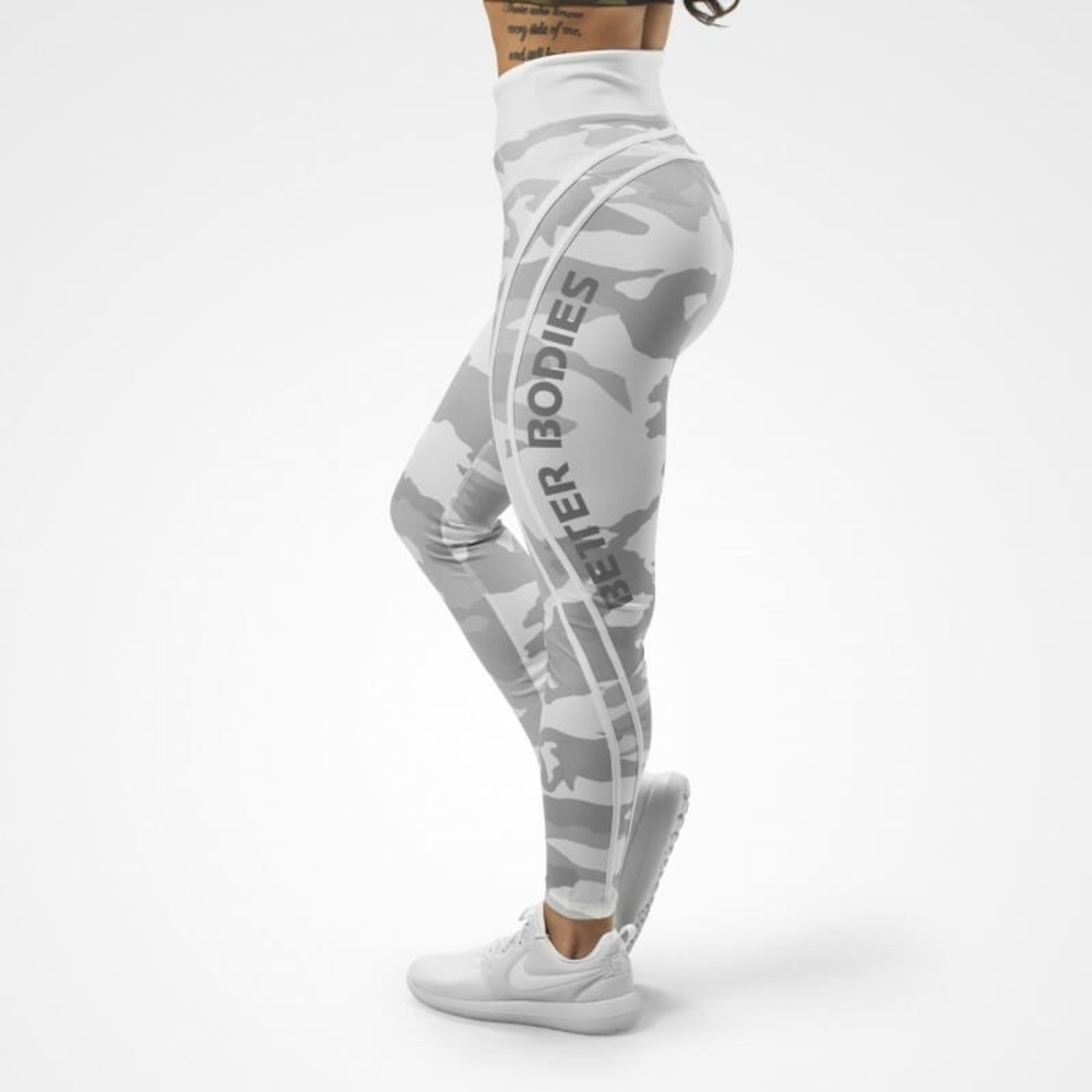 Better Bodies White Camo High Tights